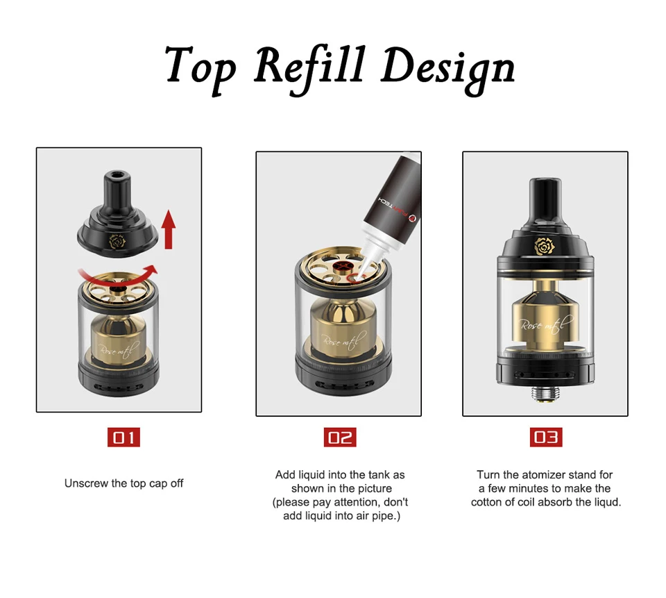 Fumytech Rose mtl RTA Gold Edition 06