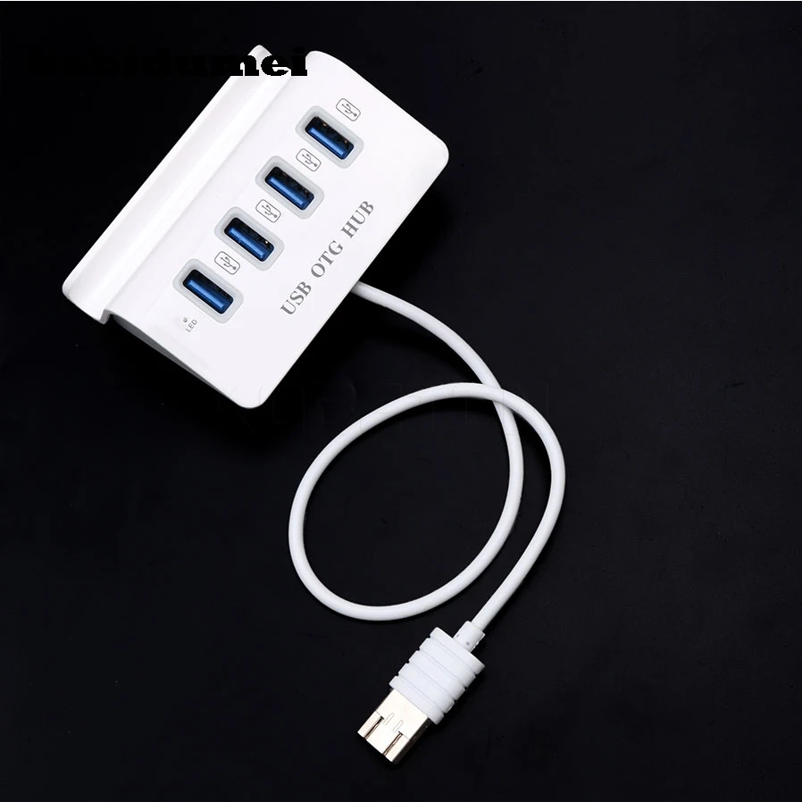 

kebidumei Micro USB 2.0 OTG HUB Splitter USB OTG HUB 4 Ports USB 2.0 Adapter for Tablet Dock Mobile Phone Hold Multi-function