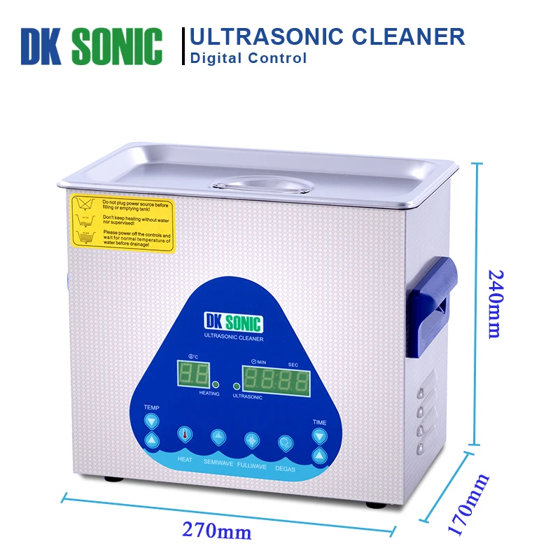 Цифровой DK sonic 3.2L ультра sonic пистолет Очиститель откачивание газа в случае нагревания нержавеющей банные полотенца для цепочки для наручных часов стоматологические инструменты ювелирные изделия PCB 28/40 кГц