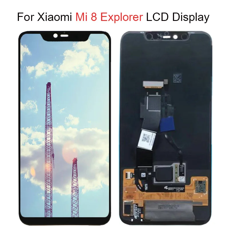  Super Amoled LCD Screen For Xiaomi Mi 8 LCD MI 8 Explorer Display Digitizer Assembly Touch Screen F