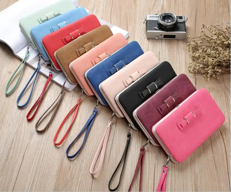 

10 colors Purse wallet female famous brand card holders cellphone pocket PU leather women wallet gift money bag clutch free dhl