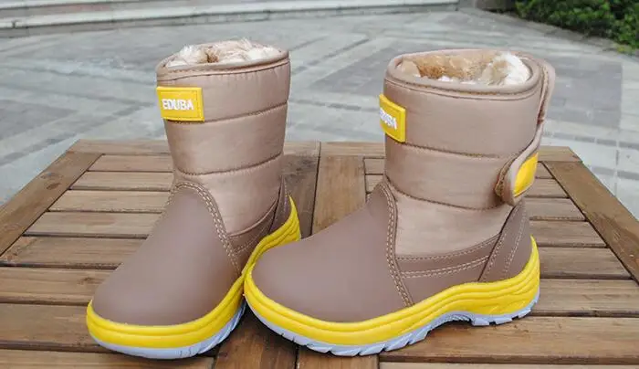 Зимние сапоги для девочек обувь 2017 новые детские сапоги Мальчики Девочки Сапоги Высокое качество детская обувь непромокаемые уличные
