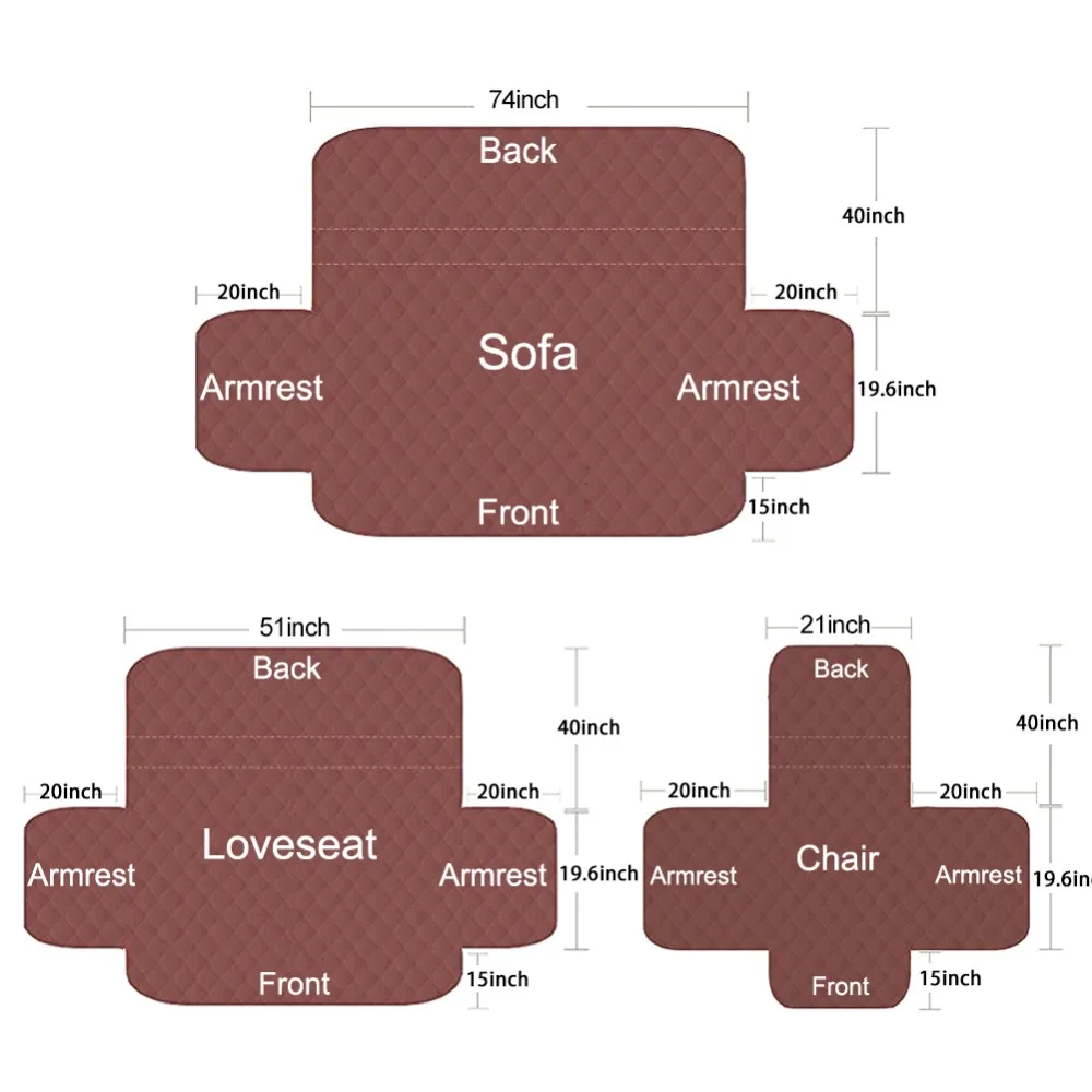 Чехол для дивана кресло Пледы для домашних животных собак детский коврик протектор мебели Реверсивный съемным подлокотник чехлов 1/2/3 сиденье