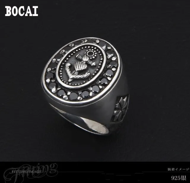 

925 Silver Vintage Fashion Cross Flower Thai Silver Ring