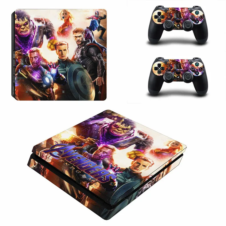 Мстители: Endgame PS4 Slim sticker s кожа для sony Playstation 4 Slim PS 4 Slim консоль и контроллер Skins Vinilo sticker