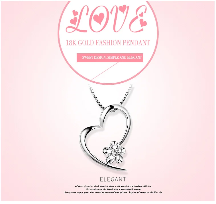 18K Gold Diamond Pendant Fashion women girl gift charm bone Simple Exquisite natural real solid good new hot sale party