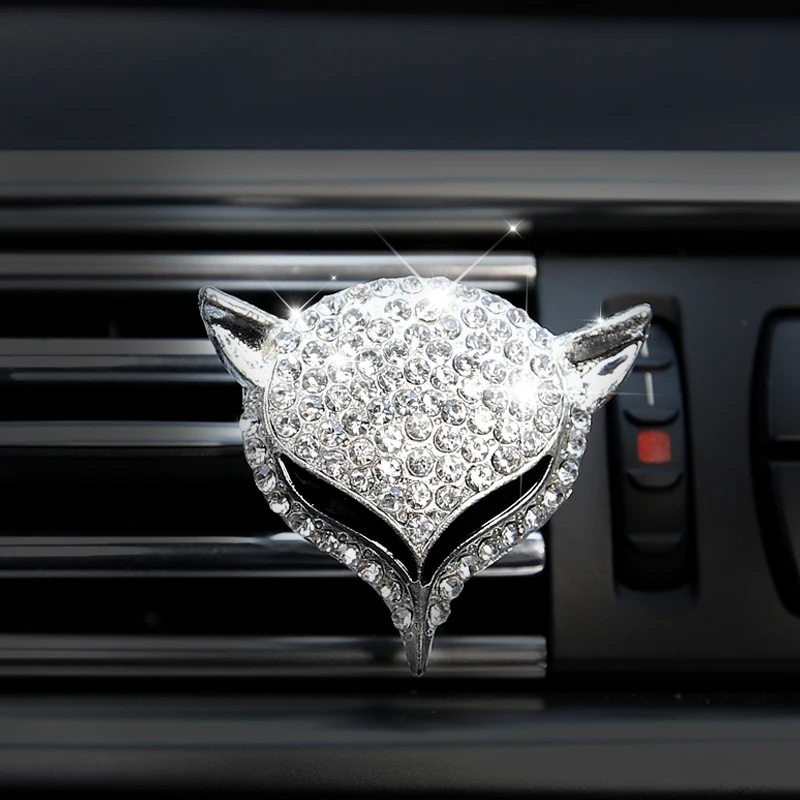 

1pc Universal Car Air Outlet Air Freshener Diamond fox Crystal Perfume Clip Air Conditioning Aromatherapy Accessories Decoration