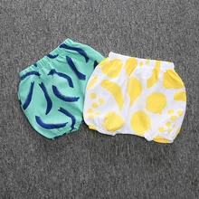 Летняя детская одежда штаны-шаровары для маленьких мальчиков и девочек хлопковые тканые лимонный банановый брюки детские шорты унисекс для новорожденных