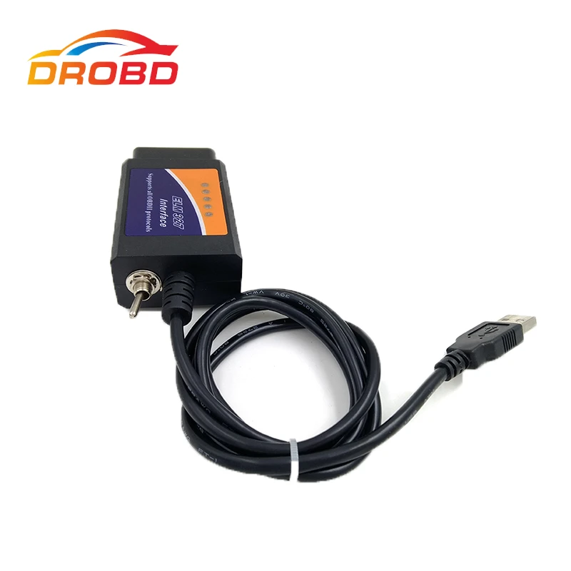 Чип ELM327 USB V1.5 с переключателем CH340 + 25K80 модифицированный для Ford ELMconfig Forscan