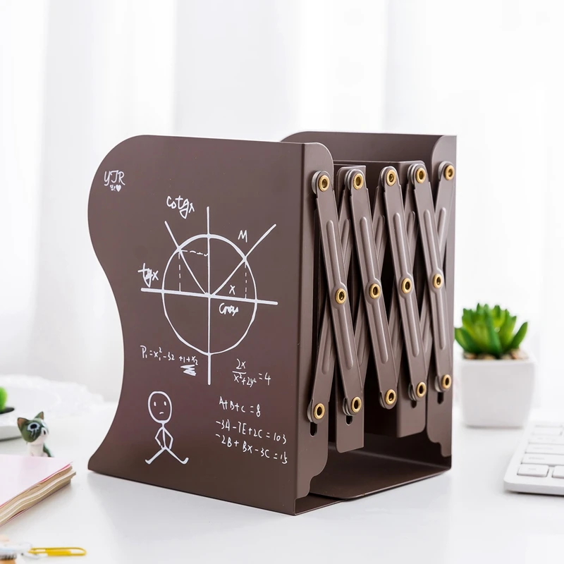 Online 1 Pcs The Freedom To Adjust Bookshelf Large Metal Bookend Desk Holder Stand For Books Organizer Stationery