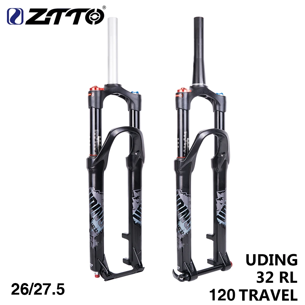 ZTTO MTB велосипед 32 RL 120 мм 26 27 5 дюйма вилка подвеска замок воздушная прямая коническая сквозная ось QR