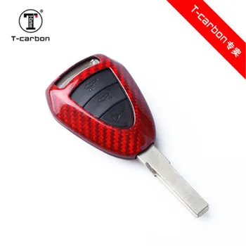 

100% Carbon Fiber Glossy Car Key Fob Shell Case For Porsche Boxter 911 Cayman 3 Button Car Key For Porsche 911