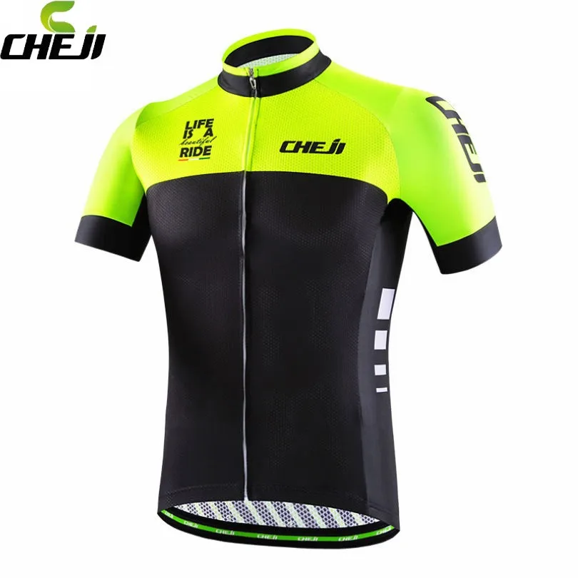Prix pour CHEJI Équipe Manches Courtes Mens Wear Maillot Cyclisme Ropa Ciclismo Vélo Vêtements T-shirt Vélo Tops Noir-Vert Prix pour CHEJI Équipe Manches Courtes Mens Wear Maillot Cyclisme Ropa Ciclismo Vélo Vêtements T-shirt Vélo Tops Noir-Vert
