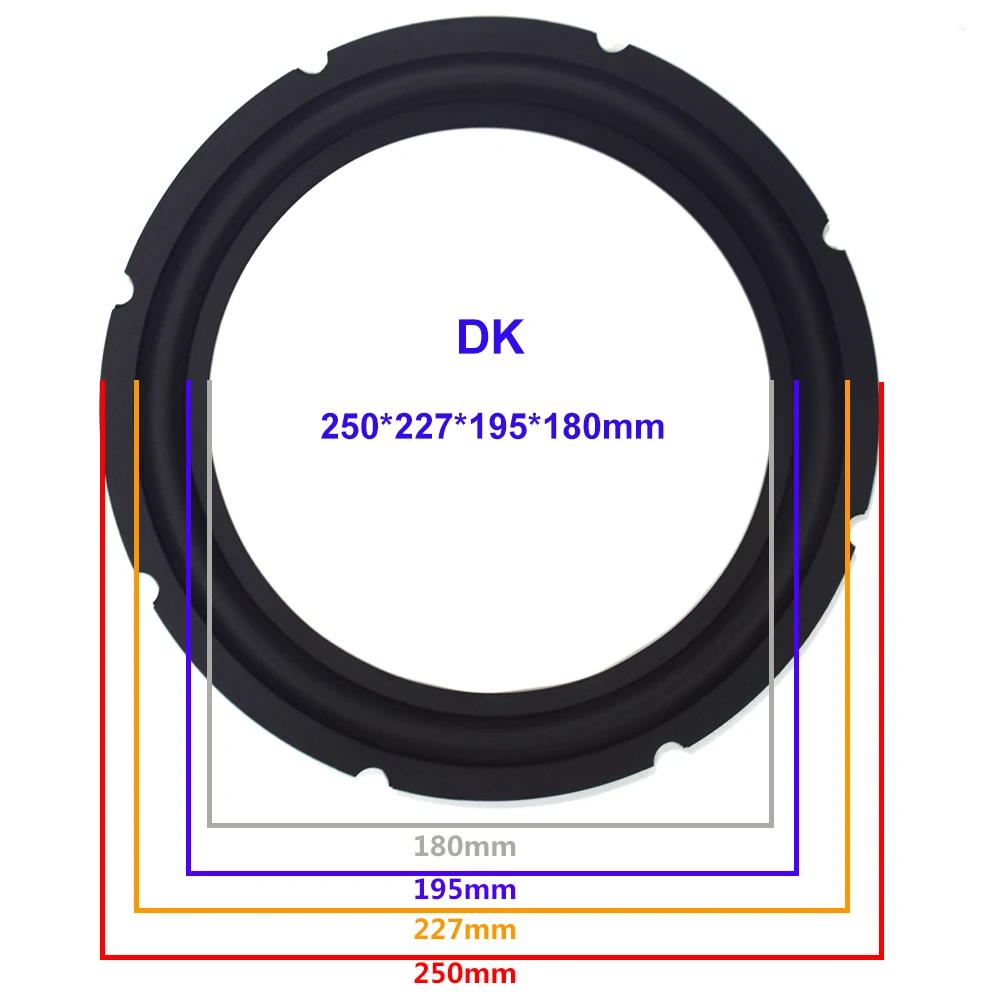 Piezas de reparación de Subwoofer con altavoz envolvente de goma de 10 pulgadas Piezas de reparación de Subwoofer con altavoz envolvente de goma de 10 pulgadas