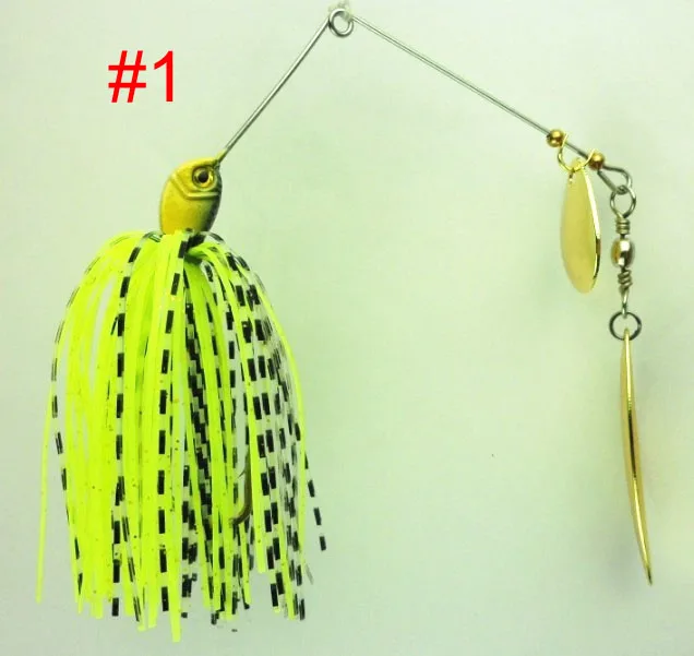 Hard Bait Spinner Bait with Silicone Skirts Willow Blade Spinnerbait