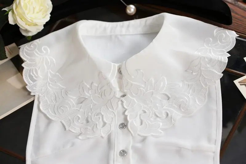 Женское Ожерелье с вышивкой и жемчужинами|collar shirt|shirt whitewhite shirt |