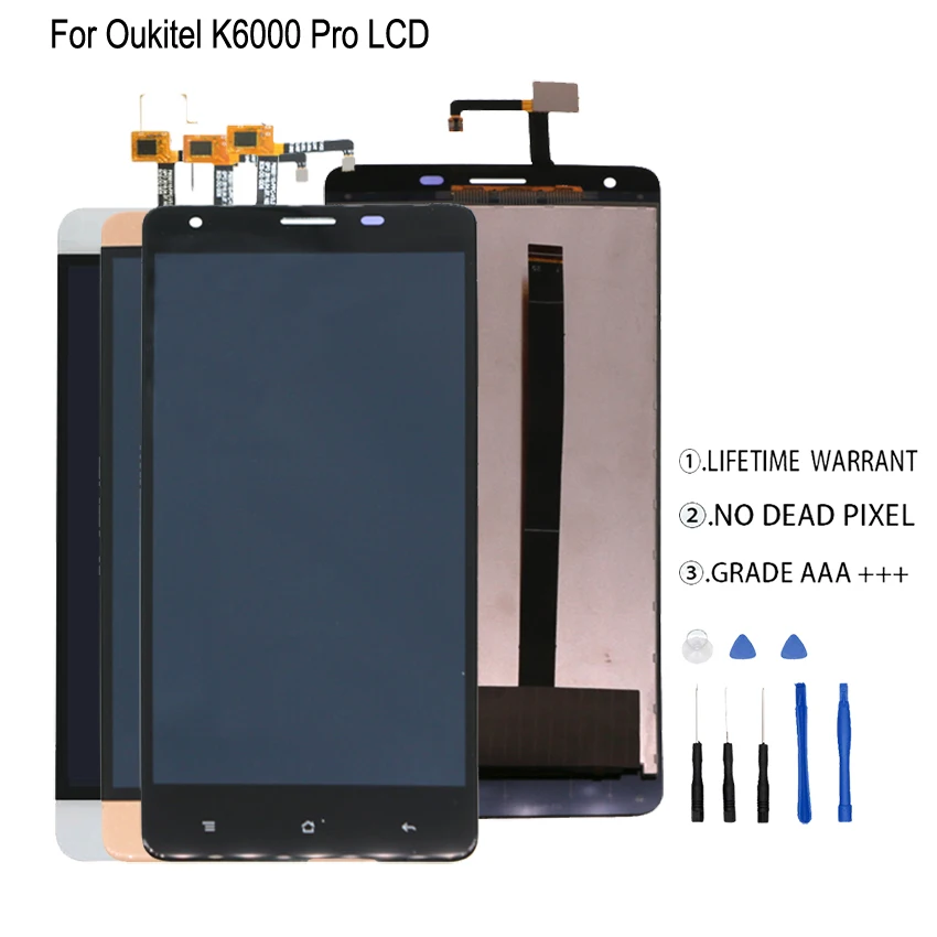 

For Oukitel K6000 Pro LCD Display Touch Screen Digitizer For Oukitel K6000 Pro Display Screen LCD Phone Parts Free Tools