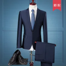 The new 2017 men’s suits business and leisure travelers Cultivate one’s morality suit the groom wedding dress of England