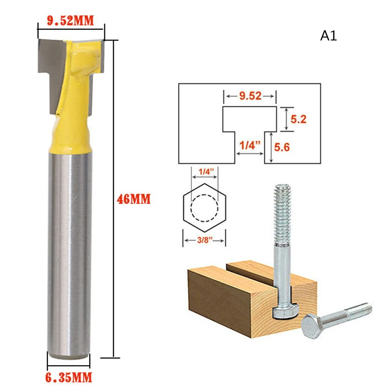 

1pcs Milling Machine Keyhole Knife Woodworking Tools End Mill Router Bits Trimming Knife Milling Cutter for Wood