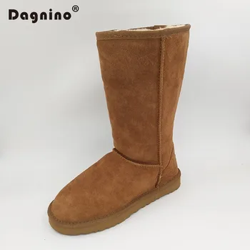 

New Australia Women Fur Boots Snow Original High Quality Brand Genuine Leather Classic High Unisex Warm Winter Woman Botas Mujer