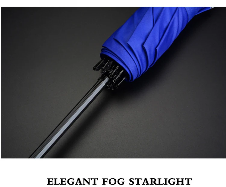 2019 New Fully-automatic Three Folding Male Commercial Compact Large Strong Frame Windproof 10Ribs Gentle Black Umbrellas (19)
