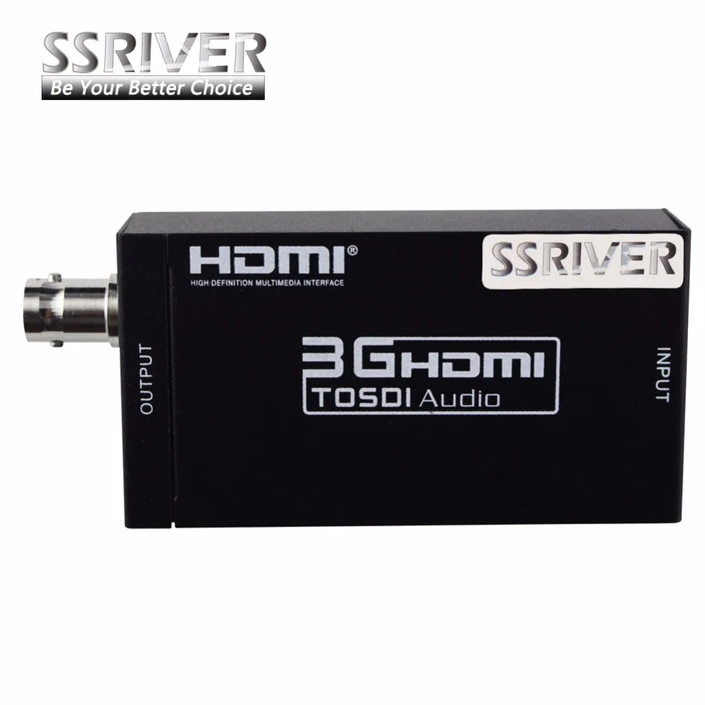 

SSRIVER Extender Mini HDMI to SDI Converter Adapter 3G HD SDI for driving HDMI Monitors with Power adapter EU US UK AU Plug