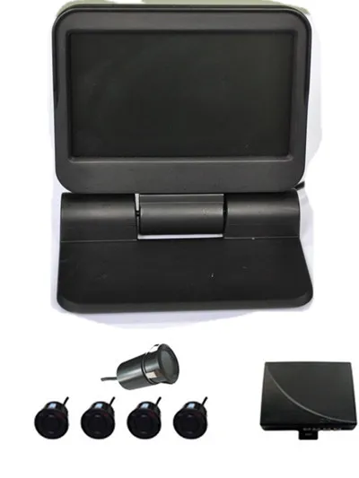 

BEST parking sensor video system 5HD foldable electrical monitor+mini reverse back up car camera+4 sensor radar video praking