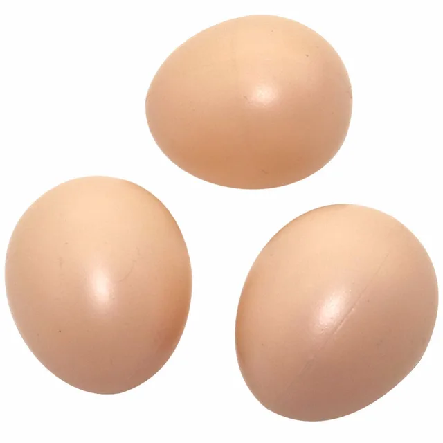 10 Pcs Simulation Chicken Eggs Easter Egg Chicken Duck Poultry Hatching Lure Egg Novel Toy Farm Animal Supplies Accessories 6