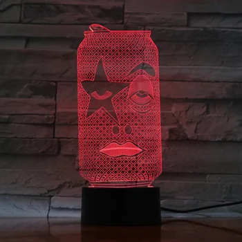 

3D led bulb Colors Changing rgb led lights decoration Creative fixtures table lamps for the bedroom Novelty with plexiglas plate