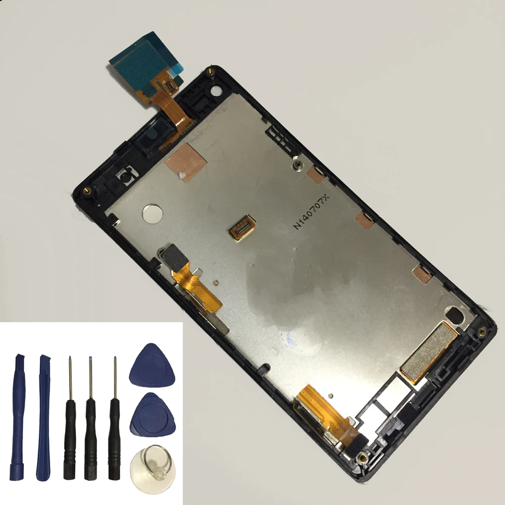 

For Sony Xperia L C2104 C2105 S36h Touch Screen Sensor + LCD Display Monitor Panel Module Assembly With Frame + Free Tools