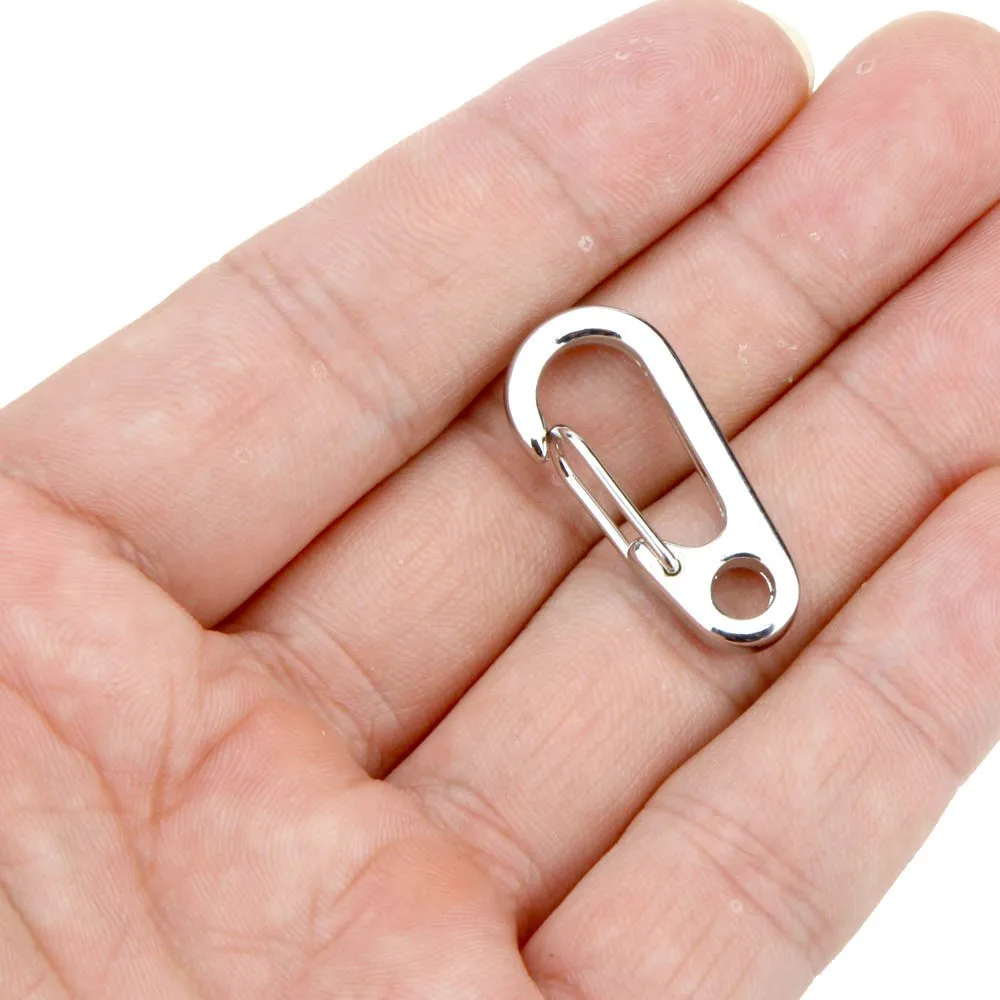 1pcs alloy Mini Carabiner Snap Spring Clips Hook Outdoor Survival