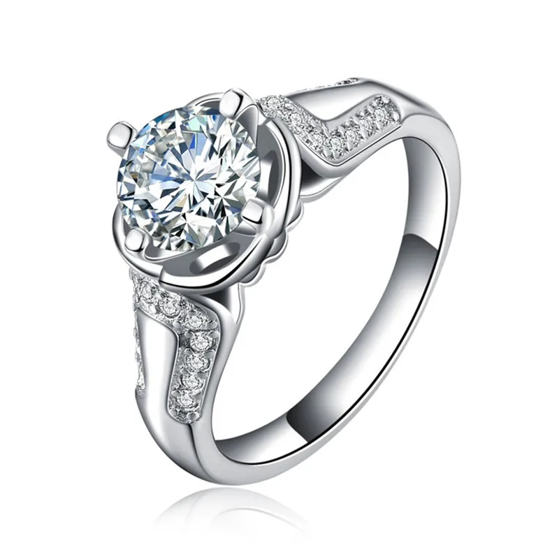 Австрия Кристалл и горный хрусталь кольцо двойные сердца Большой Циркон Серебряное обручальное кольцо изысканный подарок любимым для Для
