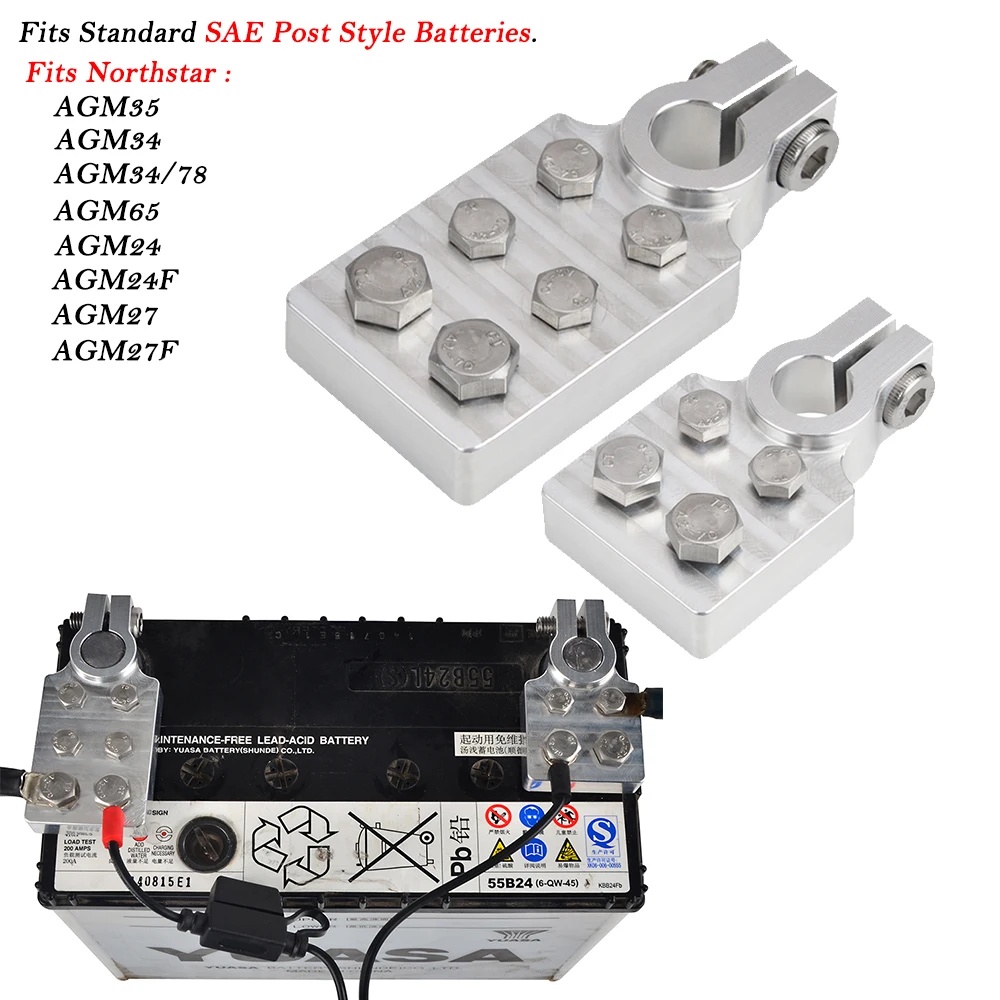 Сверхмощный мульти-соединение морской батареи зажимы клемм свинец подходит для стандарта SAE Northstar AGM35 AGM34 AGM65 AGM24F AGM27