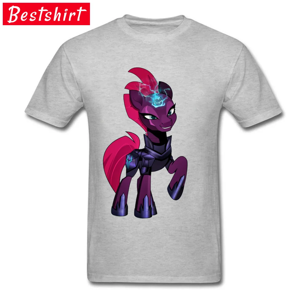 ComicsFashionable Short Sleeve Tops Tees Summer/Autumn Prevailing O Neck All Cotton Top T-shirts Men's T-Shirt Design  My Little Pony Tempest Shadow  12886 grey