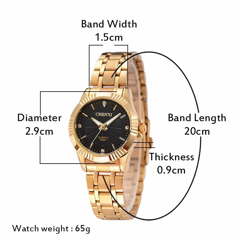 Бренд CHENXI роскошные женские часы золотые водонепроницаемые элегантные женские деловые часы минимализм повседневные Кварцевые женские наручные часы золотые