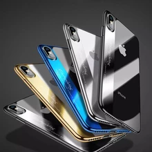 For iPhone 7 Case Plating TPU Soft Protective Back Case for iPhone XS Max XR X 6 7 8 Plus Case Cover Ultra Thin Funda ikki s pattern protective tpu back case for iphone 6 4 7 blue