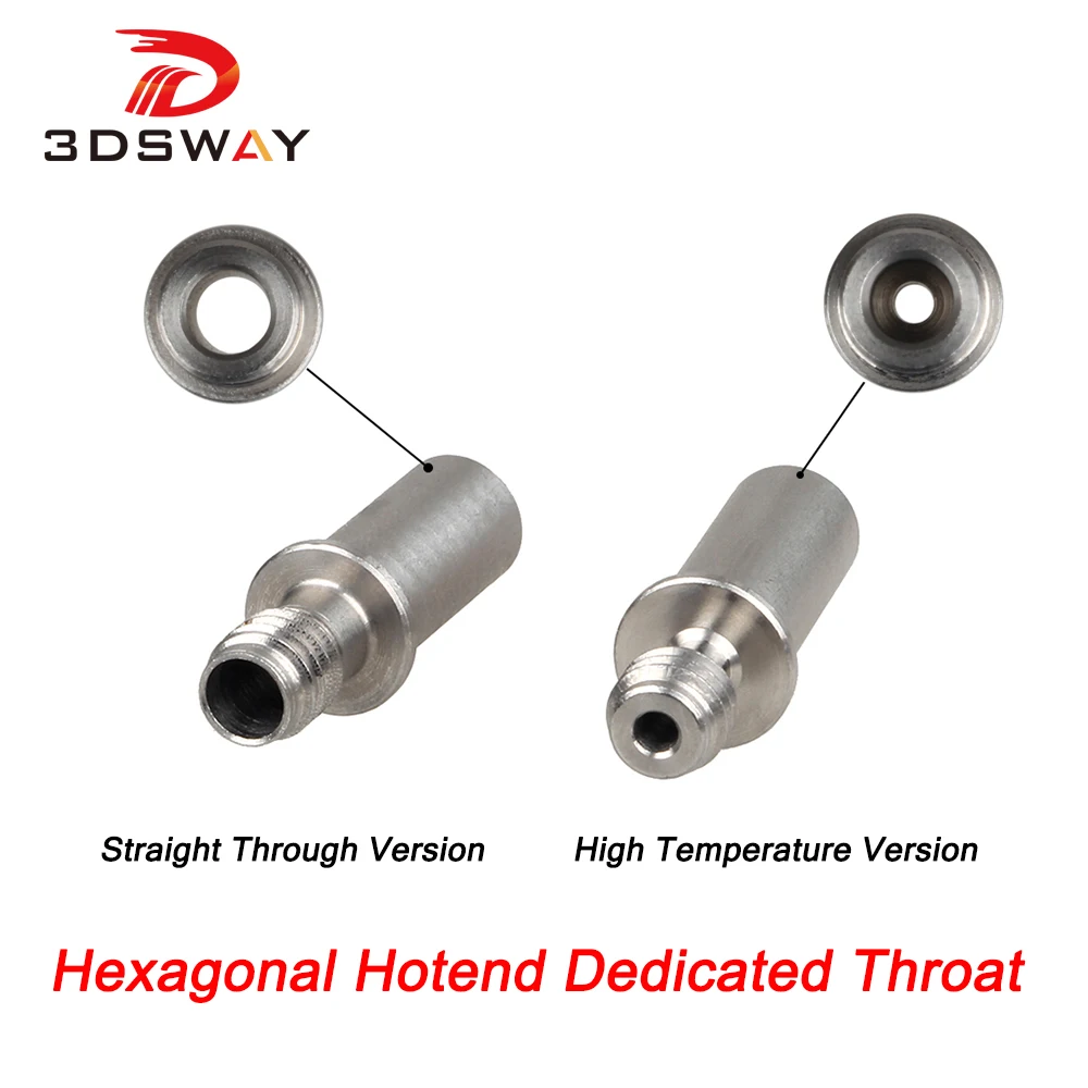 

3DSWAY 3D Printer Parts New Hexagonal V6 Hotend Dedicated Throat Straight Through Version / High Temperature Version 1.75mm Heat