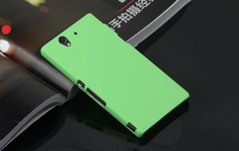 Резиновый матовый Scrub кожи чехол для sony Xperia Z(Сони Иксперия З) L36H L36 L36i C6603 C6602 LT36 жесткая накладка на заднюю панель модель защитный чехол для телефона - Цвет: Зеленый