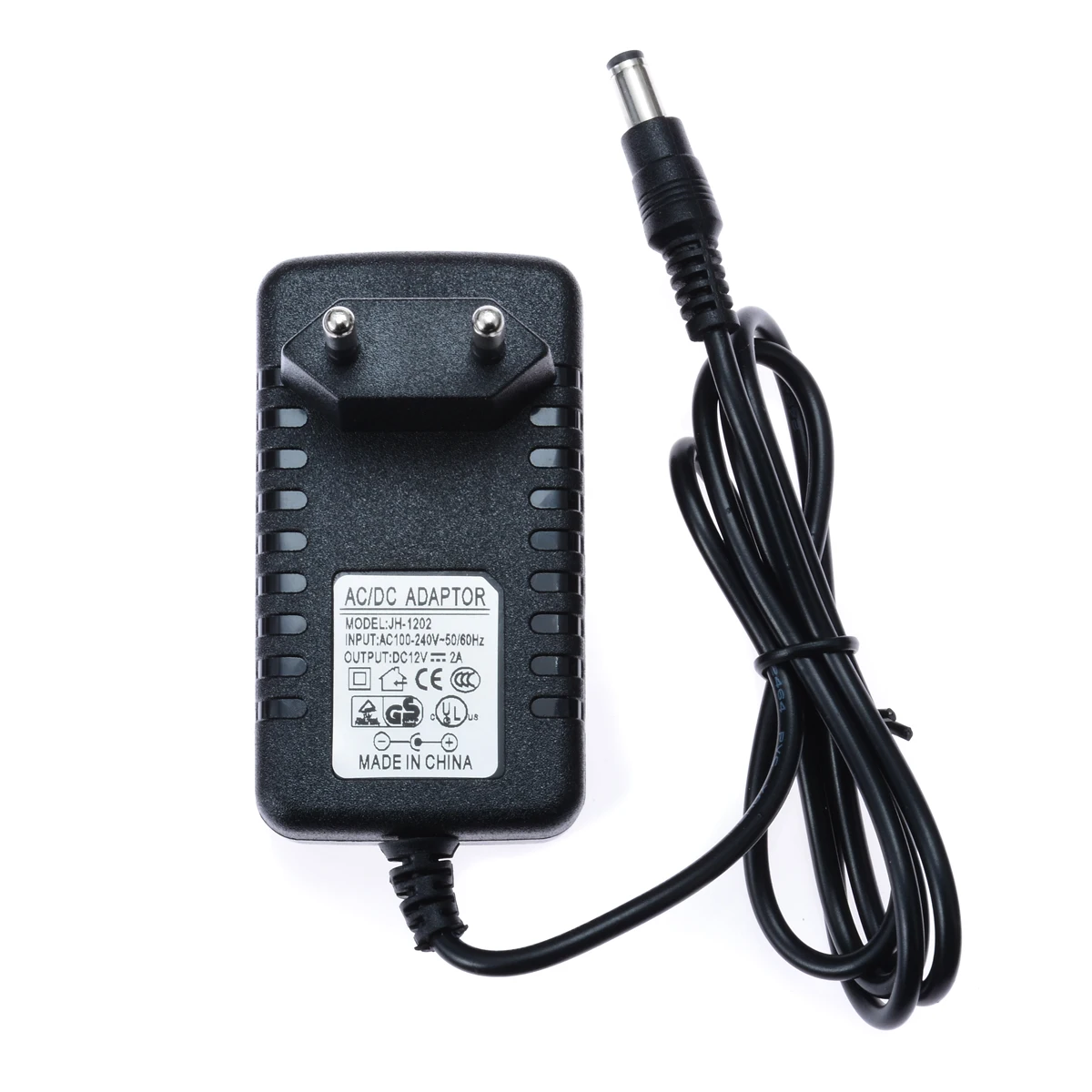 12V 2A EU Plug Charger Adapter Power Supply Converter Universal for LED light strips Camera Video MP4 Audio