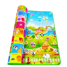 Buy New Doulble-Site Baby Play Mat 2*1.8 Meter Fruit Letters And Happy Farm Child Beach Mat Picnic Carpet Baby Crawling Mat CM-015 Free Shipping