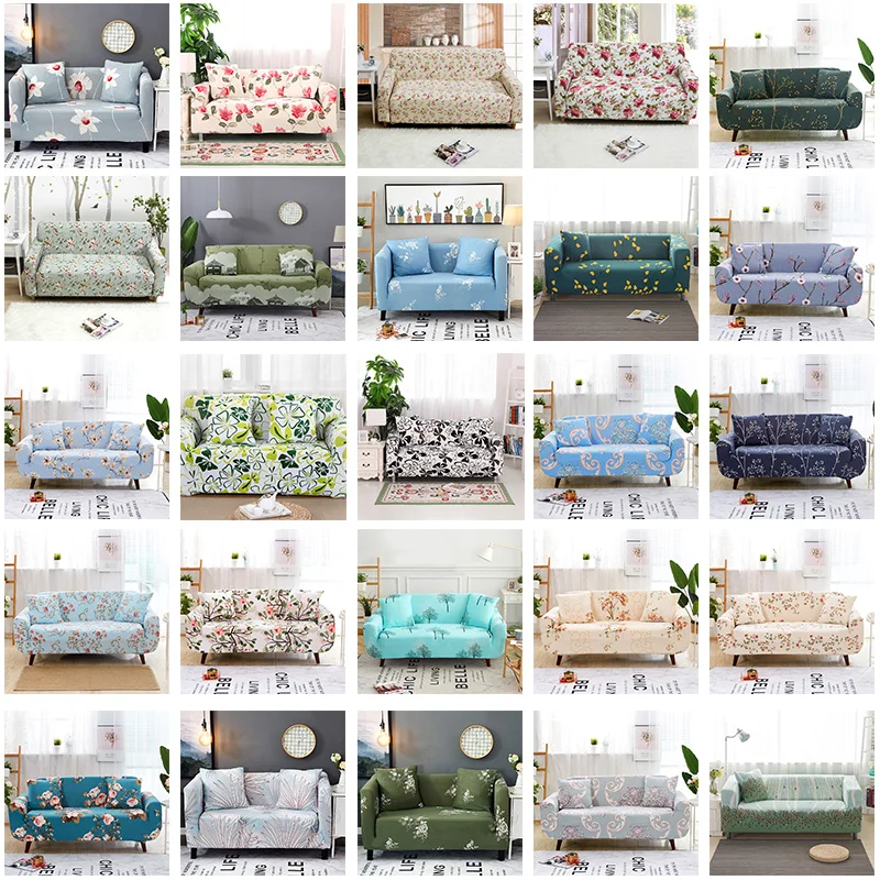 Floral Pattern Universal Elastic Stretch Sofa Covers Living Room Couch  Slipcovers Cases Spandex Furniture Protector Home Decor