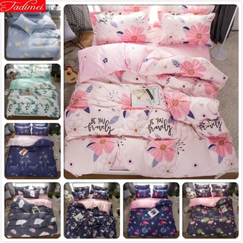 

Floral Pattern New Creative Duvet Cover 3/4 pcs Bedding Set Adult Kids Bed Linens Single Full Double Queen King Size Quilt Case