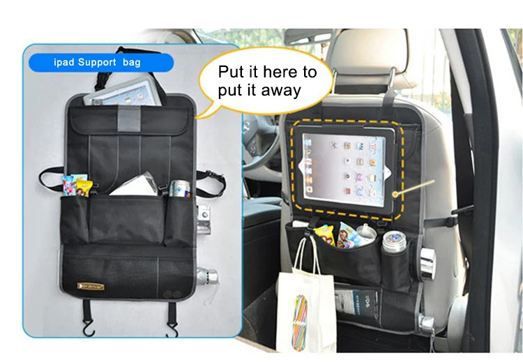 Детская автомобильная сумка для хранения, многофункциональная детская автомобильная сумка для сиденья, держатель на заднее сиденье, мульти-контейнер с карманами, карман на заднее сиденье