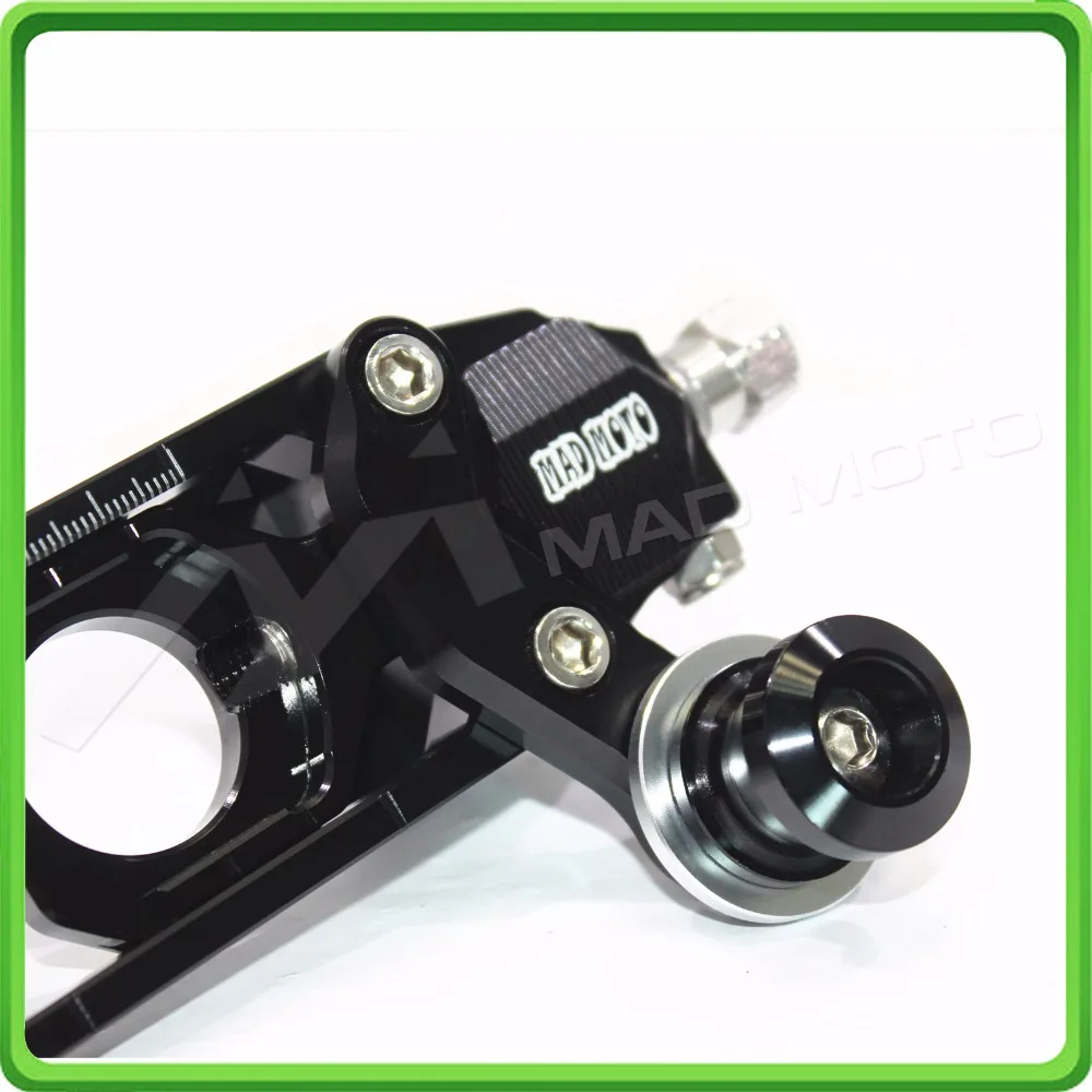 Motorcycle Chain Tensioner Adjuster with bobbin fit for APRILIA RSV4 2009 2010 2011 2012 2013 2014 Black (9)