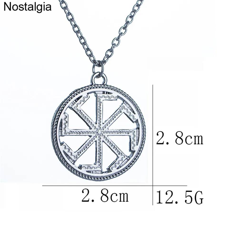 Nostalgia Kolovrat Symbol Slavic Pendants Necklaces Jewelry Making Amulets And Talismans