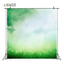 Laeacco Grass Green Leaves Fresh Hazy Baby Newborn Photography Backgrounds Customized Photographic Backdrops For Photo Studio