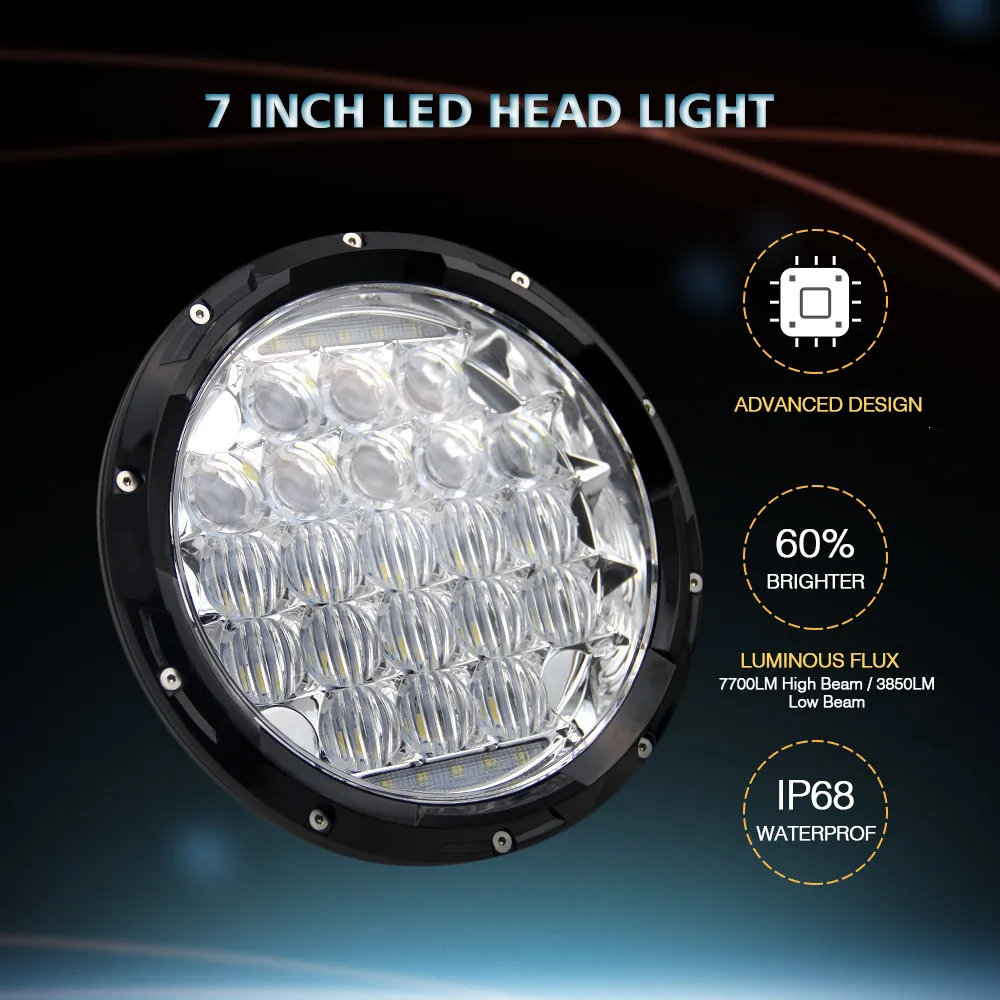 CO LIGHT 70 Вт 7 дюймов фары круглые H4 Здравствуйте Lo светодио дный 5D комбинированный