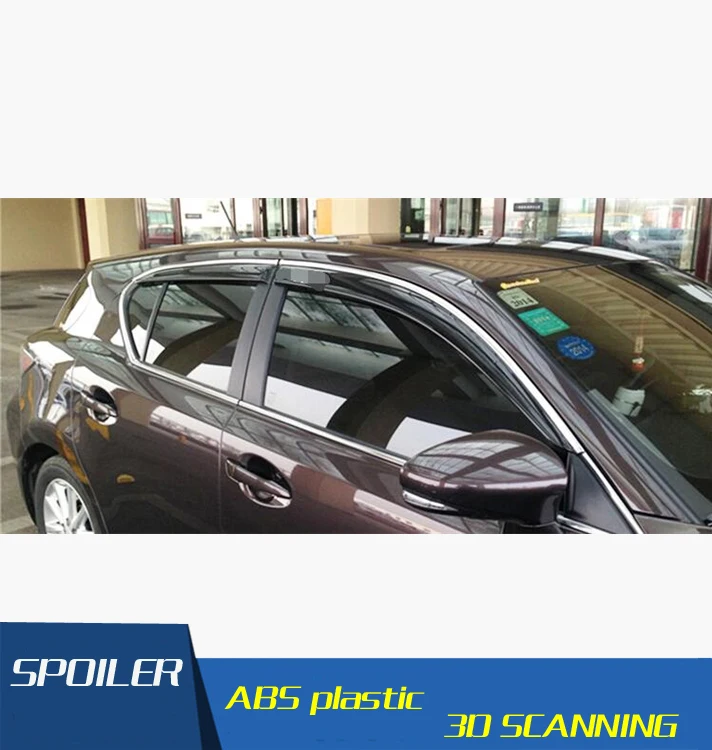

For CT200H lexus Plastic Window Visor Vent Shades Sun Rain Deflector Guard For CT200H lexus Auto Accessories 4PCS/SET 2011-2015