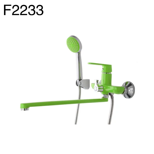 Frap 1 Набор 350 мм Выходная Труба Душевая система холодный и горячий душ со смесителем медная поверхность тела спрей живопись F2231 F2232 F2233 - Цвет: F2233 green