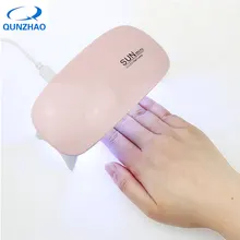 SUNmini 6 Вт Светодиодный УФ-сушка для ногтей для отверждения лампы световой терапии Портативный Гель-лак для маникюра/педикюра 2 Настройка временных интервалов 45 s/60 s